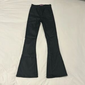 Edikted Faux Leather Black Flared Pants